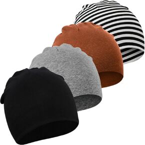 4 Pcs Newborn Baby Hat Bear Ears Infant Beanie Caps Toddler Hats Newborn Hospital Hat for Baby Boy Girl Kid 0-3 Months