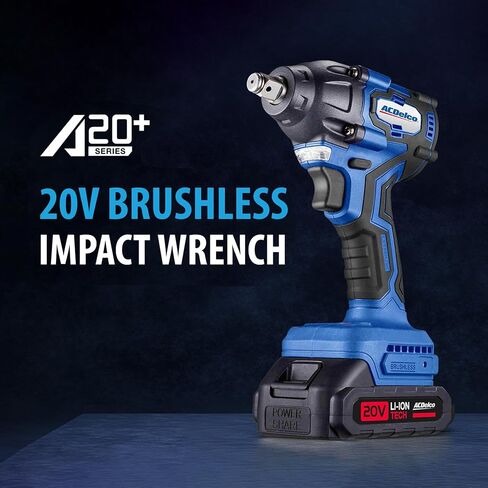 ACDelco ARI20132-K1 20V Cordless Drill, Impact Driver,Impact drill, 2 Tool Power Tool Combo Kit, Brushless Power Tool Set with 2 Batteries and Charger Included in Saudi Arabia