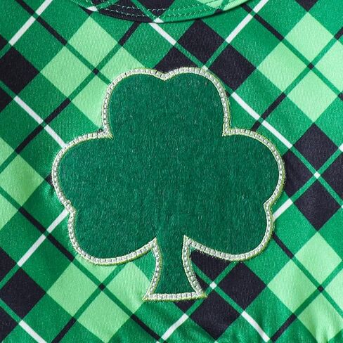 Fairy Baby Infant Toddler Girls St. Patrick's Day Outfit Green Shamrock Mesh Dress Lucky Clover Top Tutu Skirt Set 12M-5T in Saudi Arabia