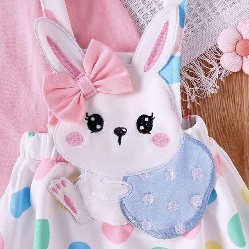 Newborn Baby Girl Valentines Outfit Long Sleeve Romper Easter Bodysuit Suspender Skirt Cute St Patricks Day Outfit in Kuwait