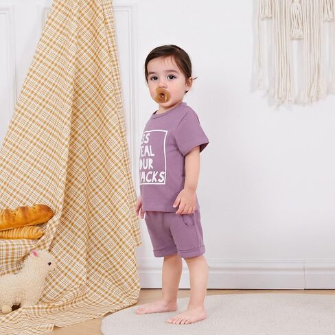 Toddler Baby Girl Summer Clothes Outfit Funny Letter T Shirt Top Short Set | Infant Baby Girl Summer Outfit Short Sleeve Funny Letter Print T Shirt Short Set Toddler Girl Clothes 6 12 18 months 2T 3T in Saudi Arabia