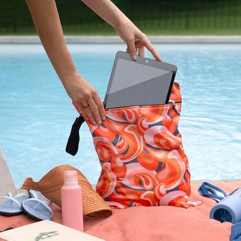 Gleener S'wet Wet/Dry Travel Laundry Bag | حمل مقاوم للماء لمعدات الصالة الرياضية السترة ، والسباحة والمناشف ، وحفازات القماش أو ملابس الأطفال ، وموزعات النظافة والإلكترونيات | حزمة من 3 (الفوضى السوداء) in Saudi Arabia