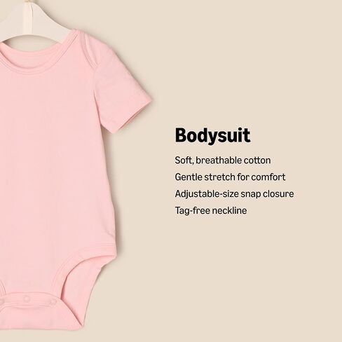 Amazon Essentials X Sofia Grainge Usisex Babies Crewneck Bodysuit ، حزمة 3 in Kuwait