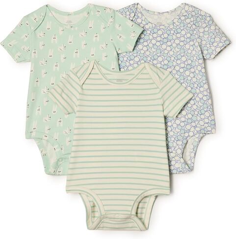 Amazon Essentials X Sofia Grainge Usisex Babies Crewneck Bodysuit ، حزمة 3 in Kuwait