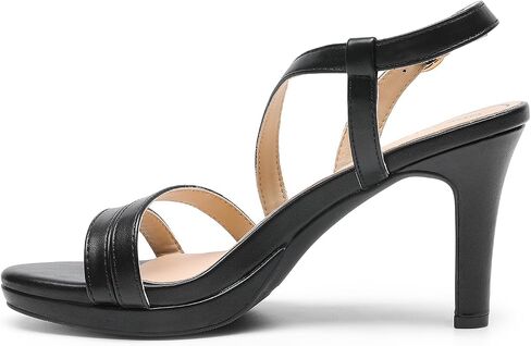 DREAM PAIRS Women's Strappy High Heels Dress Shoes | Platform Heeled Sandals Open Toe Comfortable Shoes with Adjustable Ankle Strap in Saudi Arabia
