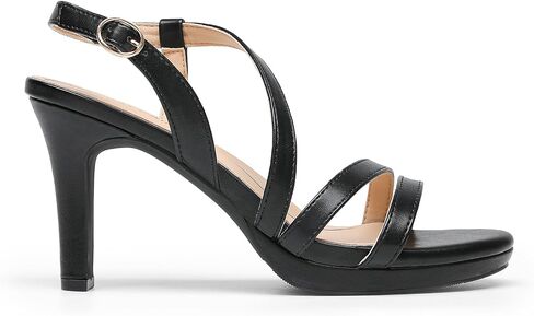 DREAM PAIRS Women's Strappy High Heels Dress Shoes | Platform Heeled Sandals Open Toe Comfortable Shoes with Adjustable Ankle Strap in Saudi Arabia