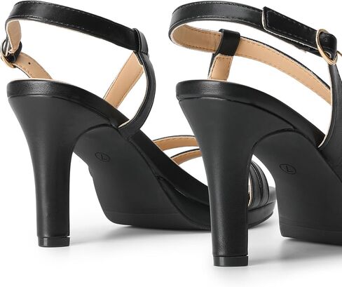 DREAM PAIRS Women's Strappy High Heels Dress Shoes | Platform Heeled Sandals Open Toe Comfortable Shoes with Adjustable Ankle Strap in Saudi Arabia