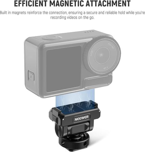 محول Mount Neewer للعمل 5 PRO ، الإصدار المغناطيسي السريع Quick relect 160 ° Tilt Action Adapter مع حذاء بارد ، 1/4 "متوافق مع DJI Osmo Action 5 Pro Action 4 Action 3 ، AC012 in Saudi Arabia