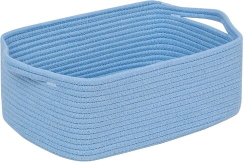 CubesLand Cute and Durable Small Cotton Rope Basket for Organizing, Woven Closet Storage Bin,Shelves Closet Storage Basket, Bathroom Storage Organizer Bin, Nursery Toy Basket Bin, White Basket in Saudi Arabia