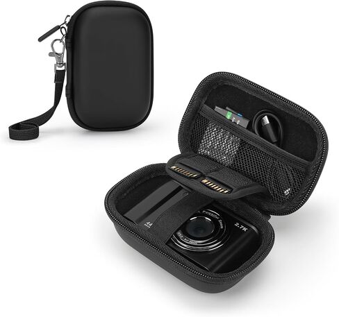 Camera Case for Digital Camera CAMKORY DC403 FHD 1080P/ KODAK PIXPRO FZ55/ FZ45/ Gavonde W08-C/STUOGYUM DC402-AF, Travel Carry Case Bag (Black) in Kuwait
