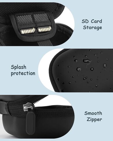 Camera Case for Digital Camera CAMKORY DC403 FHD 1080P/ KODAK PIXPRO FZ55/ FZ45/ Gavonde W08-C/STUOGYUM DC402-AF, Travel Carry Case Bag (Black) in Kuwait
