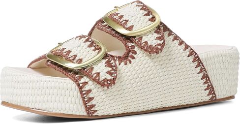 AMINUGAL Flat Sandals for Women Dressy Summer Raffia Platform Sandals Women Beach Platform Slides for Women Open Toe Straw Woven Sandals Women Buckle Womens Flat Sandals in Saudi Arabia