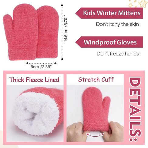 Kids Toddlers Winter Beanie Hats Gloves Neck Scarf Warm Knit Set Gifts for 0 6 12 Months 1 2 3 4-8 Year Old Baby Boys Girls in Saudi Arabia