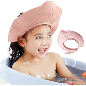KOMIDK Shower Cap for Kids,Baby Shower Cap Protection Eye Ear for Toddler, Baby, Kids, Children (Pink) in Kuwait