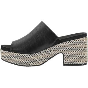 Corkys Footwear Totally Buggin Heeled Sandal - With A 3.25-Inch heel And 1-Inch platform, Chunky Heel, Slip-on Comfort, EVA Insole, and a Stylish Raffia Outsole