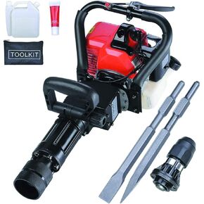 BH 2in1 32.7cc Gasoline Demolition Jack Hammer Post Piling Driver 2 Stroke Petrol Powered Fencing Pile Pounder Gas Jack Hammer T post Knocker