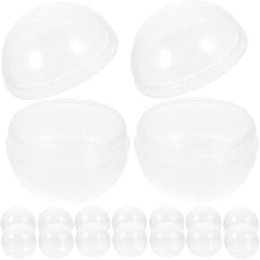Uonlytech 50pcs Vending Machine Capsules 1.7 Inch 45mm Translucent Round Capsules Plastic Refillable Balls for Gumball Machines