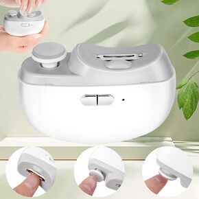 Electric Nail Clipper with Light & 2 Speeds Electric Nail Trimmer, Electric Nail Polisher 3 in 1 Design, Nail Clip Storage, Electric Fingernail-Not for Toenail Trimmer for Baby, Kids, Adults, Seniors