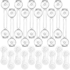 Caliee 20pcs Cabinet Locks Baby Proofing Clear Child Safety Cabinet Locks Drawer Locks ABS and PE Materials Child Locks For Cabinet, Drawers, Refrigerator (10pcs 5.9in+10pcs 3.78in)