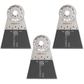 Fein Starlock Plus E-Cut Standard Saw Blade - Precision Cutting for Wood, Drywall & Plastics with Set Teeth, Wide Shape, 2-1/2" Width, 2" Length, 3-Pack - 63502134270