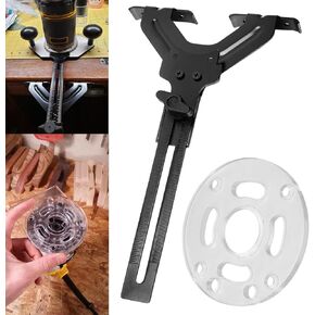 Router Edge Guide W/Router Sub Base for DE-WALT Fixed Base Compact Routers DNP618 Medium DNP613, Quickly Attaches to Fixed Base Compact Router