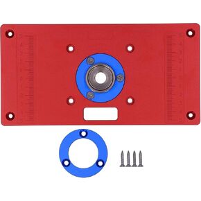 Router Table Insert Plate, Aluminum, 235 x 120 x 8mm, Red