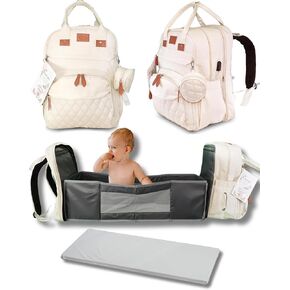 diaper bag with changing station - diaper bag - backpack diaper bag - Large Capacity - Stroller Straps & USB Charging Port - pañaleras para bebe - pañaleras para bebe niña.