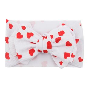 Baby Girls Valentines Headband Heart-Shaped Rose Bow Turban Headwear Hair Band.(QRJ2) (Type)