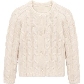 Lilax Baby Girls 'Cable' Cardigan Cardigan Long Sleeve Cotton Sweater