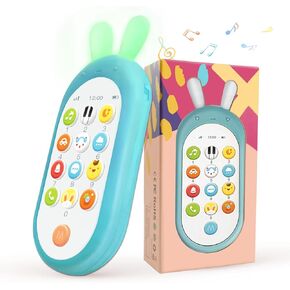Richgv Baby Toys for 1 Year Old Boys Girls, Baby Cell Phone Toy Sensory Learning Toys with 12 Functions, Baby Toys 6 to 12 Months Multi Sound Effects with Light Teething Toys for Babies Infants Gift