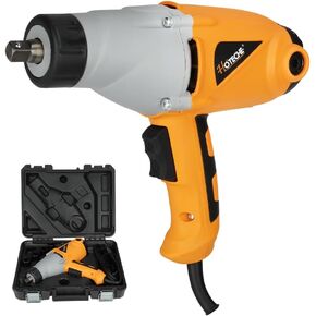 Hoteche 1/2 بوصة مفتاح التأثير المفصل ، 8.5-AMP أدوات إصلاح السيارات الكهربائية مع عزم الدوران 332 قدم رطل يشمل 4 مآخذ (1 "، 7/8" ، 3/4 "، 5/8") للسيارات و DIY إصلاحات in Kuwait