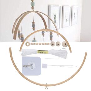 Baby Crib Mobile, Handmade Wood Bed Bell Nordic Beads Chimes Baby Photography Props Decor Gift