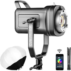 GVM 150W LED Video Light 2700K~7500K Video Light Photography Studio Light Kit with Lantern Softbox & Stand, CRI97+TLCI97 with 8 Lighting+Custom Effects for Outdoor Shoot YouTube Videos