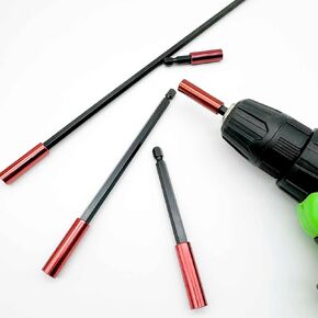 Magnetic Screwdriver Bit Holder Set - 5 Pcs 1/4 Inch Hex Shank Quick Release Extension Adapter | Drill Extension Bit Holder Chuck Adapter for Impact Driver Screws Nuts | 2",2.3" 4", 6", 12"
