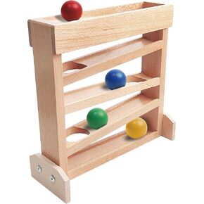 Montessori Ball Drop Toy for 1 Year Old, Wooden Ball Drop Toy Wooden Ball Tower for Toddlers, Pound a Ball for Toddlers 1-3 Early Childhood Education Visual Tracking for Boys Girls Gift