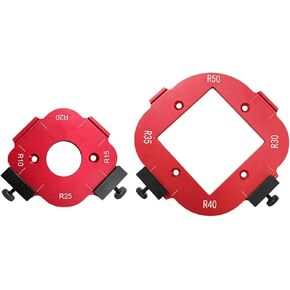 4 in 1 Arc Angle Positioning Template, 2PCS Rounded Corner Radius Quick Jig Router Bit Template, Arc Cutting Auxiliary Tool DIY Woodworking Routing for Cutting Machine