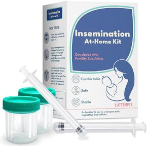 Insemination Kit with Long-Range Syringe for Enhanced Success Rate, Self Fertility Support for Women and Families, Aids Natural Conception | Includes 2 Applicators and 2 Collection Cups