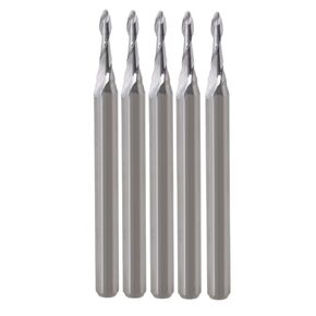 5pcs Carbide Ball Nose CNC Router Bit 15mm End Mills 1/8" Shank 1.5mm Blade