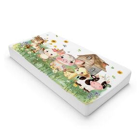 Farm Animals Life Changing Pad Covers Farmland Cow Pig Horse Dog Rooster Barn Fitted Baby Changing Table Sheets for Boy Girl Country Farmhouse Soft Stretchy Diaper Change Table Pad Mats 32''x16''