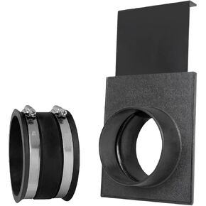 POWERTEC 70363V 4 Inch Blast Gate with Dust Control Flex Cuff for Dust Collector/Vacuum Fittings