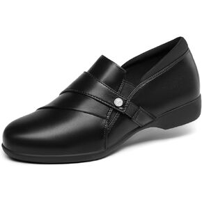 DREAM PAIRS Loafers for Women Slip-on Dressy Comfortable Business Casual Work Office Faux Leather Loafer Shoes with Arch Support
