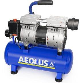 Ultra Quiet Air Compressor, 65dB, Oil-Free, Quick Couplers,115PSI, Portable Electric for Car and Bike Tires, Nail Gun, and Pneumatic Tools, Garage, Shop (9L 120V/60Hz)