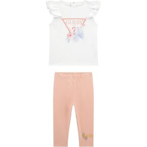 GUESS baby-girls Eco Short Sleeve T-shirt and Legging Set