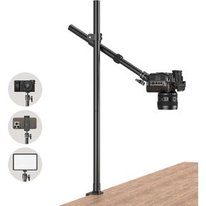 SMALLRIG Camera Desk Mount, Overhead Camera Arm Stand for Desk with 360° Ball Head,for DSLR Cameras, Cell Phones, Lights, Microphones