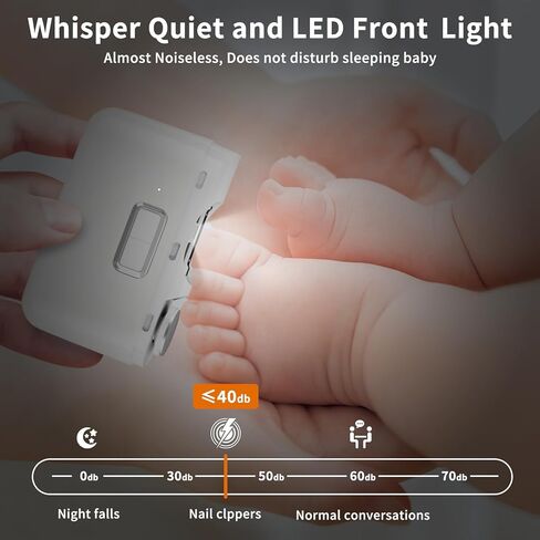 الكليف الكهربائي الأظافر ، 3 سرعات تقليم الأظافر الكهربائية التلقائي للبالغين كبار السن الأطفال مع ضوء LED ، الكليبرز الأظافر الكهربائية القابلة لإعادة الشحن للرجال in Kuwait