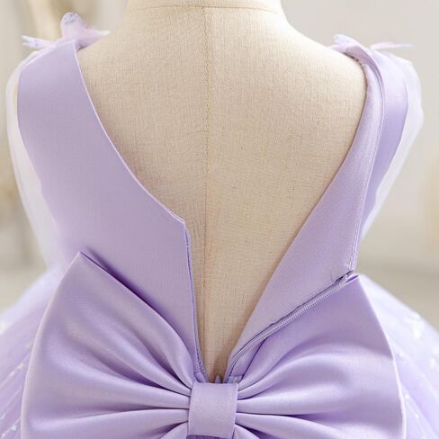 IBTOM CASTLE Girls Butterfly Dress for Wedding Toddlers Flower Girls Dress V-Neck Princess Party Dress Pageant Gown in Saudi Arabia
