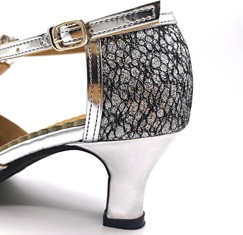 Women's Ballroom Dance Shoes Glitter T-Strap Dancing Heels Salsa Latin Wedding Party Shoes in Saudi Arabia