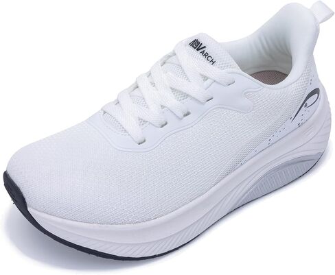 QAUPPE Wide Toe Box Shoes Women Arch Support Walking Sneakers Tennis Sneakers Orthotic Plantar Fasciitis Shoes US 6-11 in Saudi Arabia