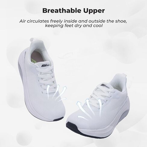 QAUPPE Wide Toe Box Shoes Women Arch Support Walking Sneakers Tennis Sneakers Orthotic Plantar Fasciitis Shoes US 6-11 in Saudi Arabia