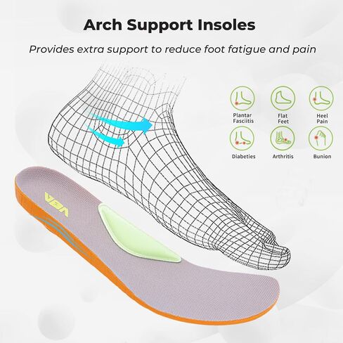 QAUPPE Wide Toe Box Shoes Women Arch Support Walking Sneakers Tennis Sneakers Orthotic Plantar Fasciitis Shoes US 6-11 in Saudi Arabia